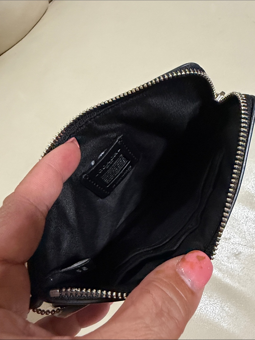 Coach Black Leather Wristlet with Rocket Patch - Picture 8 of 12